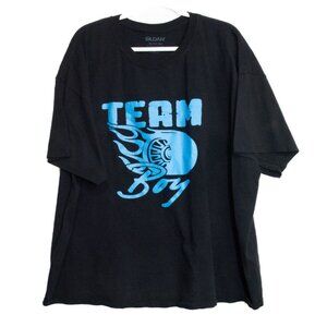 Team Boy Gildan Black T-Shirt 3XL Cotton Blend Crew Neck Short Sleeve Unisex